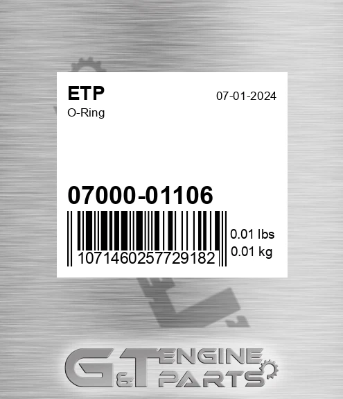 07000-01106 O-ring