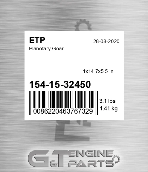 154-15-32450 Planetary Gear for ETP