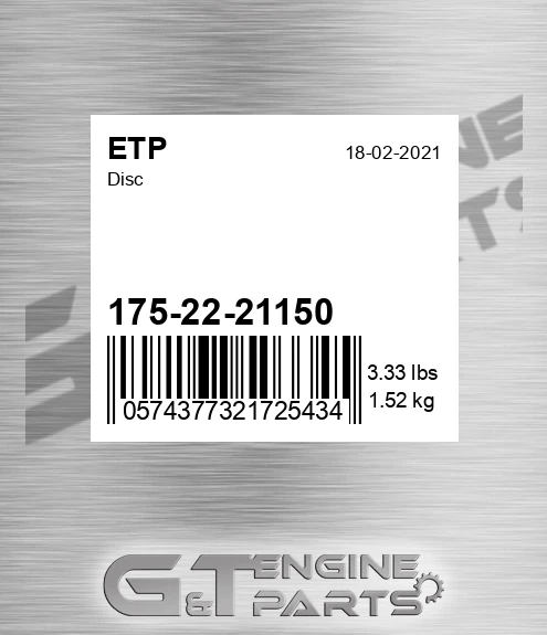 175-22-21150 Disc for ETP