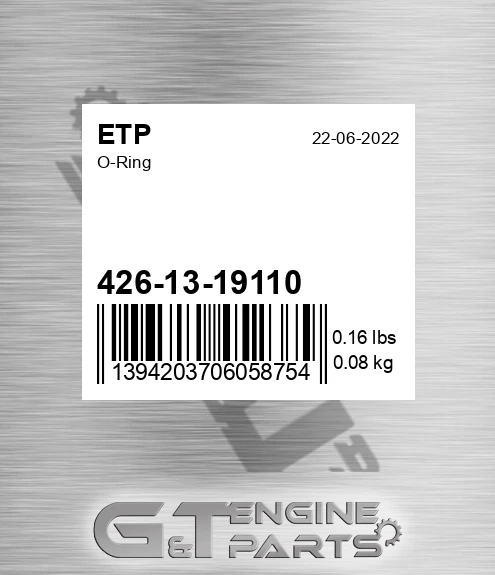 426-13-19110 O-ring