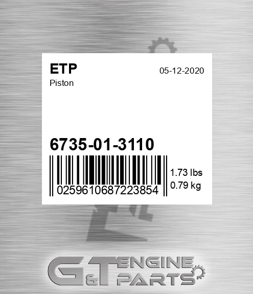 6735-01-3110 Piston for ETP