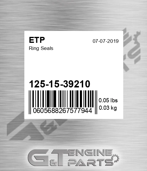 125-15-39210 Ring Seals