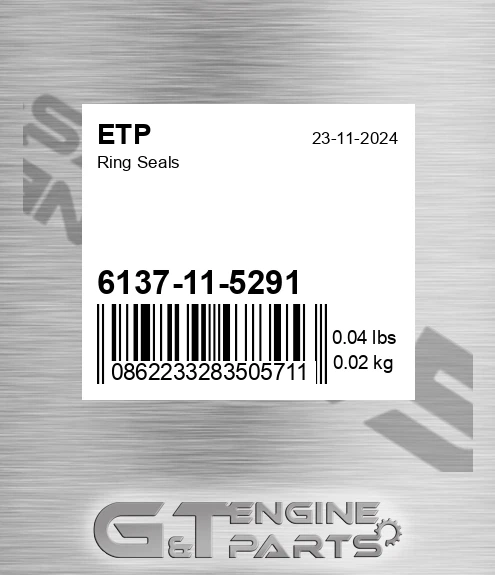 6137-11-5291 Ring Seals for ETP