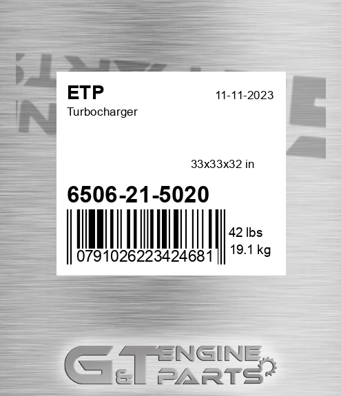 6506-21-5020 Turbocharger