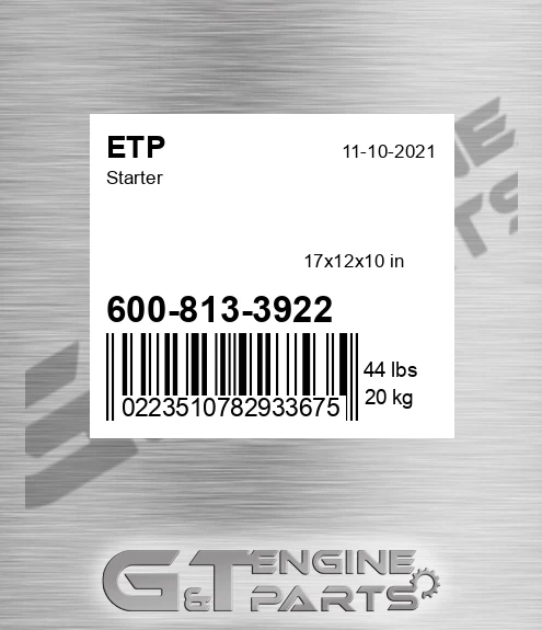 600-813-3922 Starter for ETP