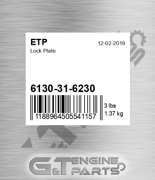 6130-31-6230 Lock Plate for ETP