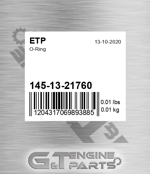 145-13-21760 O-ring for ETP