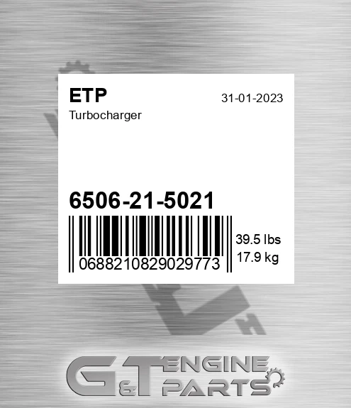 6506-21-5021 Turbocharger