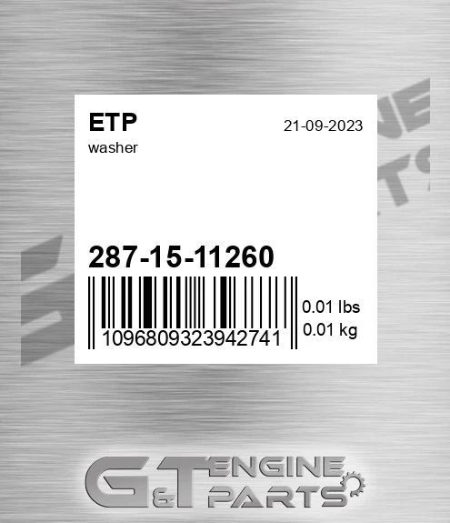 287-15-11260 Washer