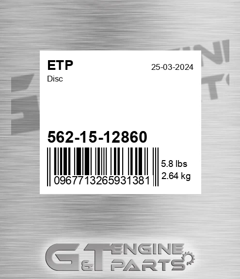 562-15-12860 Disc