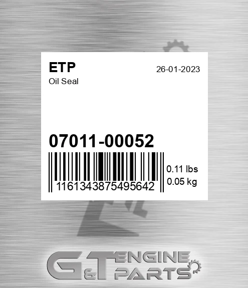 07011-00052 Oil Seal for ETP