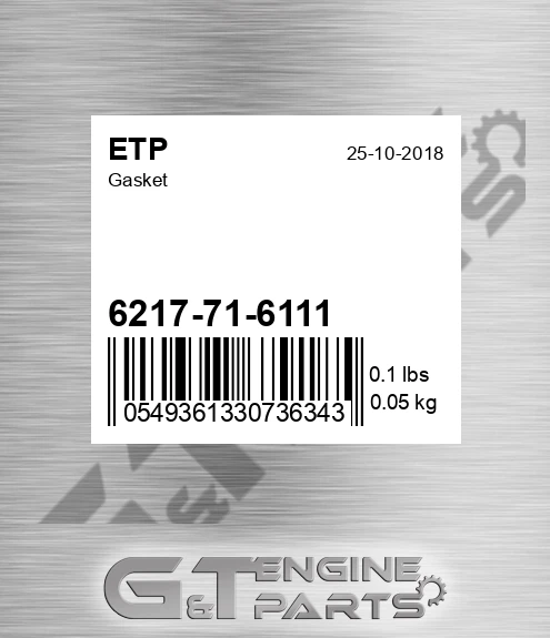 6217-71-6111 Gasket for ETP