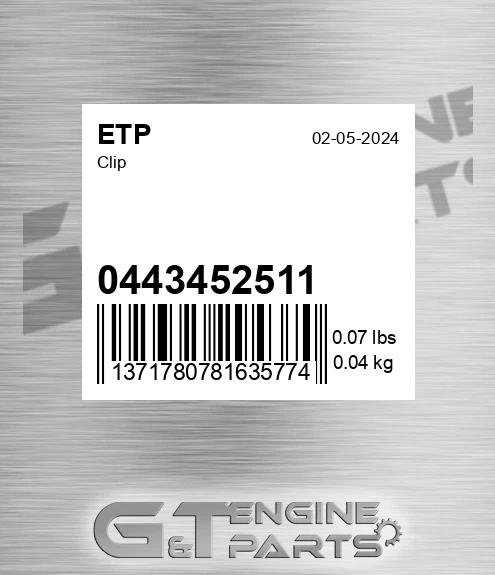0443452511 Clip for ETP