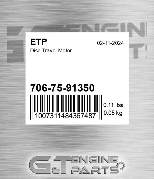 706-75-91350 Disc Travel Motor