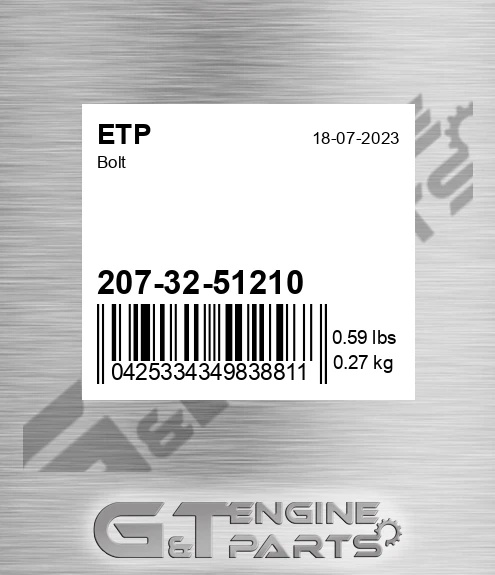 207-32-51210 Bolt