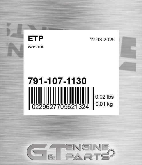 791-107-1130 Washer