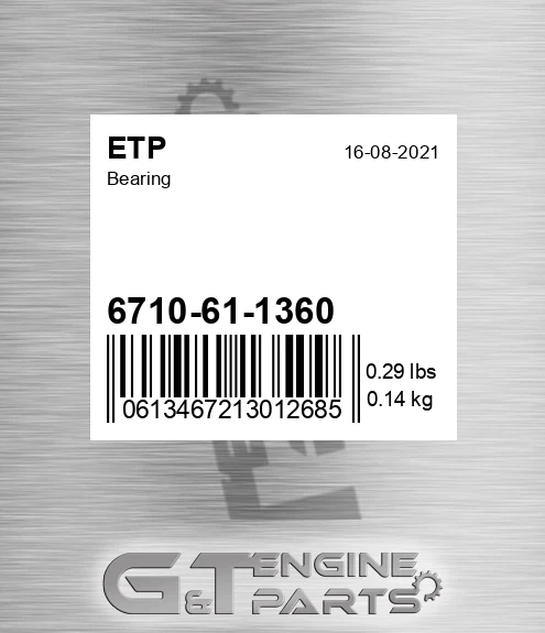 6710-61-1360 Bearing for ETP