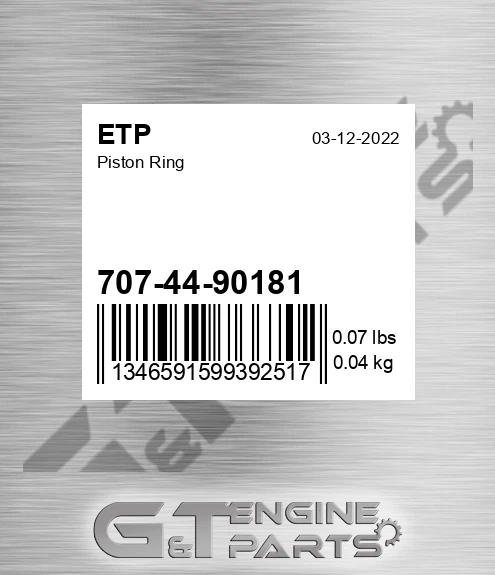 707-44-90181 Piston Ring for ETP