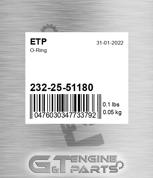 232-25-51180 O-ring