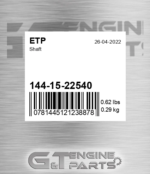 144-15-22540 Shaft for ETP