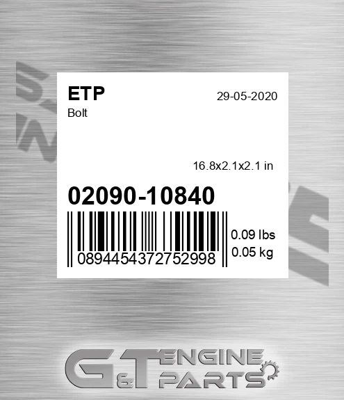 02090-10840 Bolt
