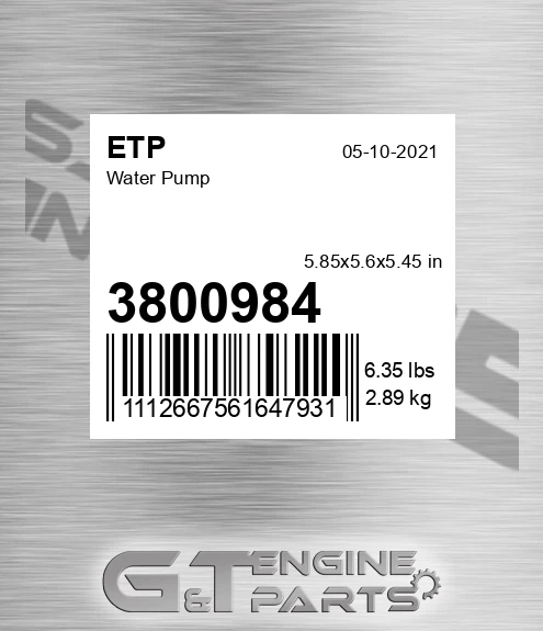 3800984 Water Pump