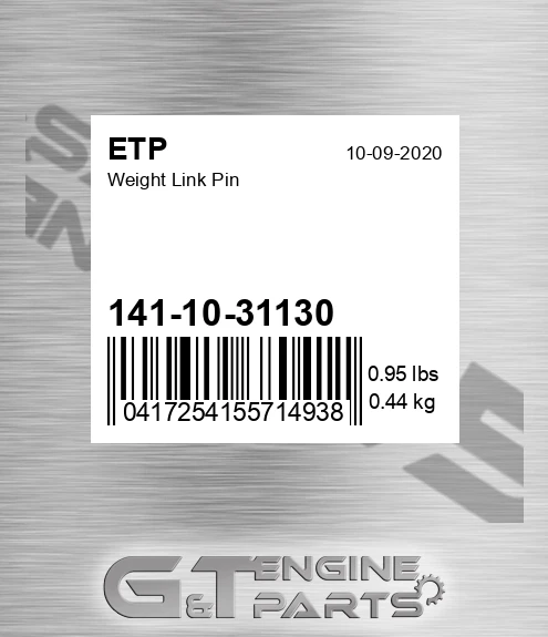 141-10-31130 Weight Link Pin