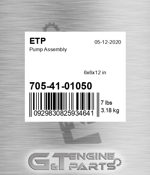 705-41-01050 Pump Assembly