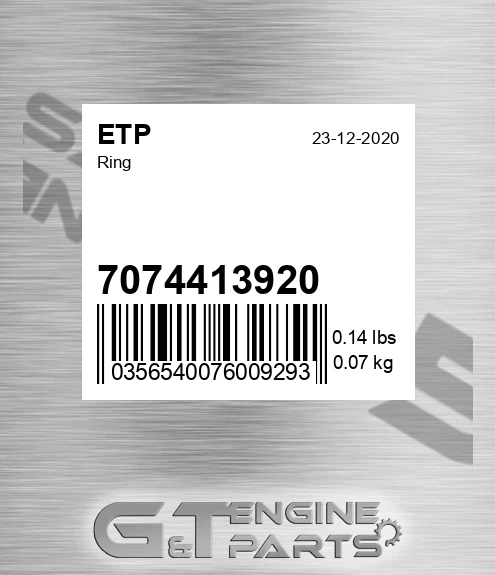 7074413920 Ring for ETP