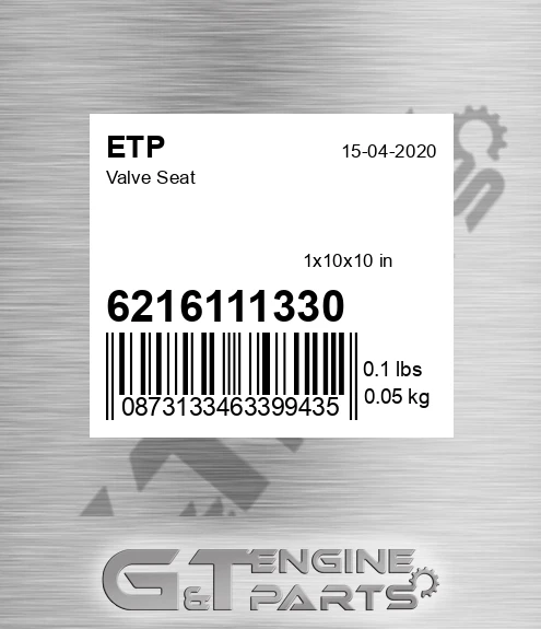 6216111330 Valve Seat for ETP