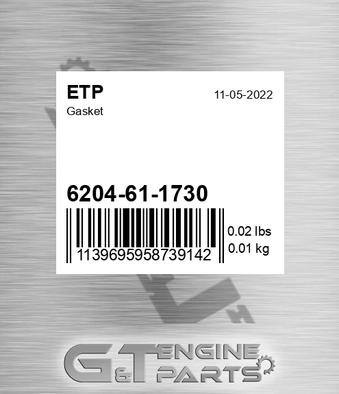 6204-61-1730 Gasket for ETP