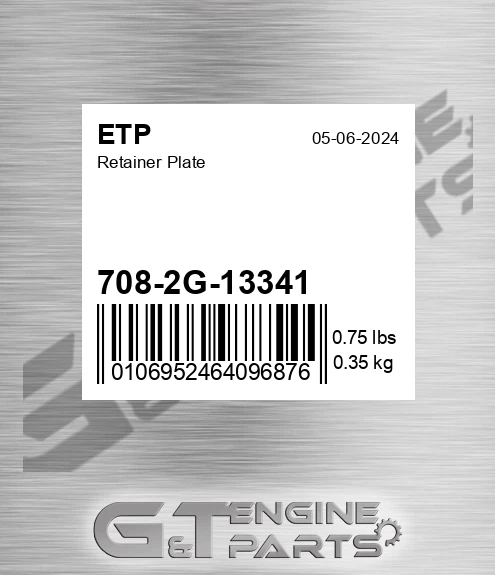 708-2G-13341 Retainer Plate for ETP