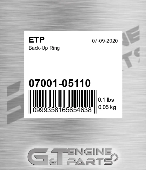 07001-05110 Back-up Ring for ETP