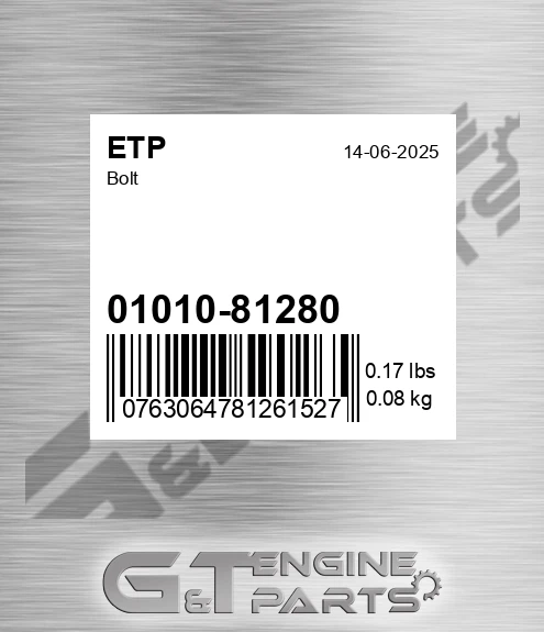 01010-81280 ETP Bolt