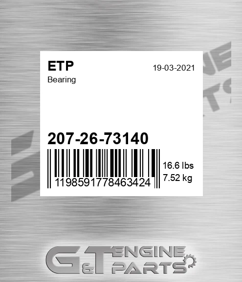 207-26-73140 Bearing
