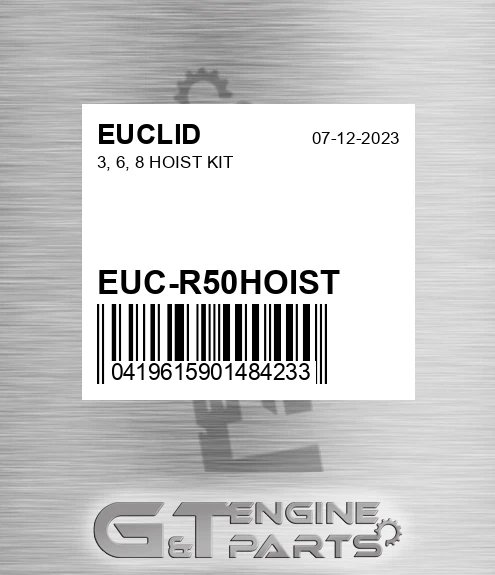 EUC-R50HOIST 3, 6, 8 Hoist Kit