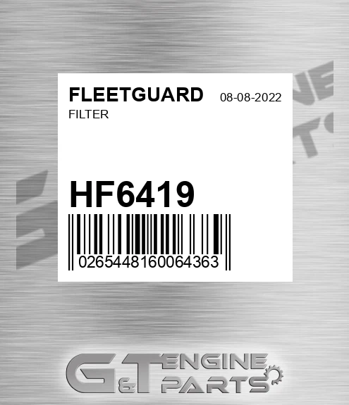 HF6419 Filter for FLEETGUARD