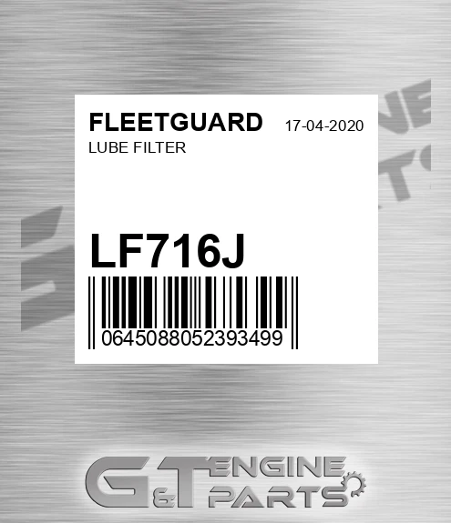 LF716J FLEETGUARD Lube Filter