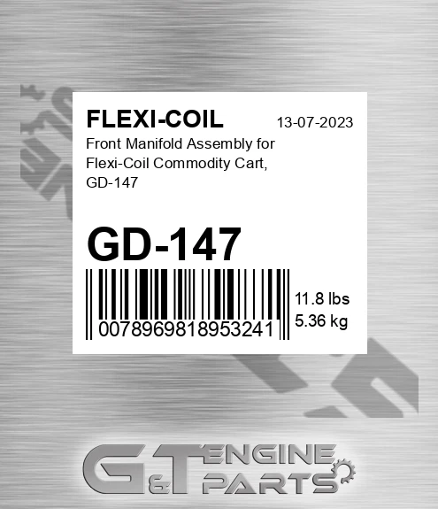 GD-147 Front Manifold Assembly For Commodity Cart,