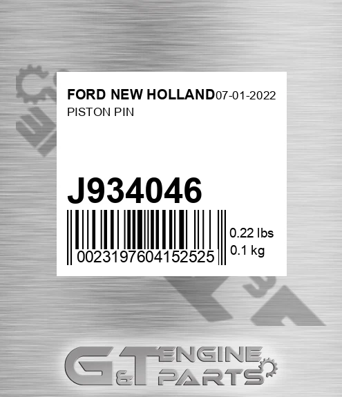 J934046 Piston Pin