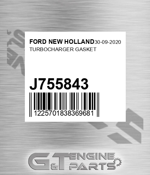 J755843 Turbocharger Gasket