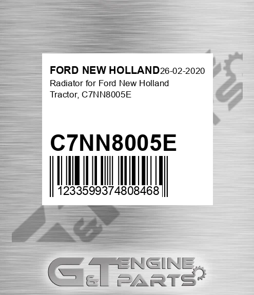 C7NN8005E Radiator For Tractor,