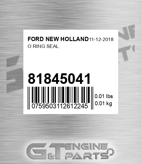 81845041 O Ring Seal