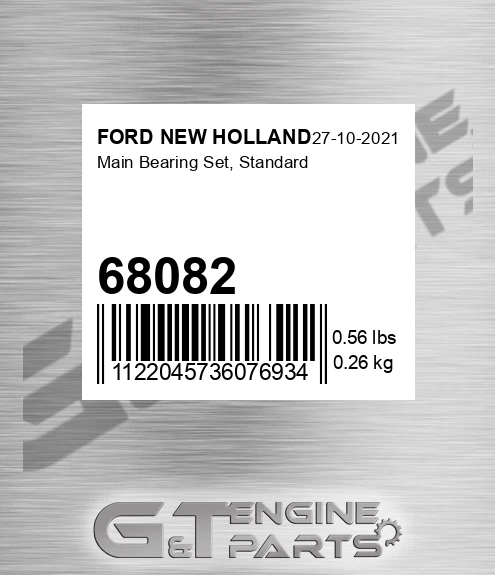 68082 Main Bearing Set, Standard