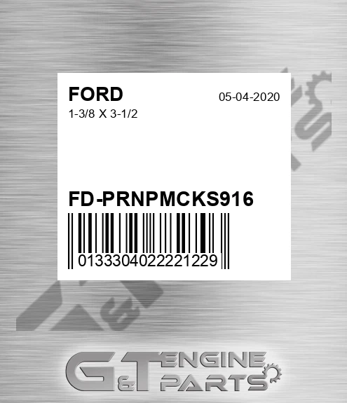 FD-PRNPMCKS916 1-3/8 X 3-1/2