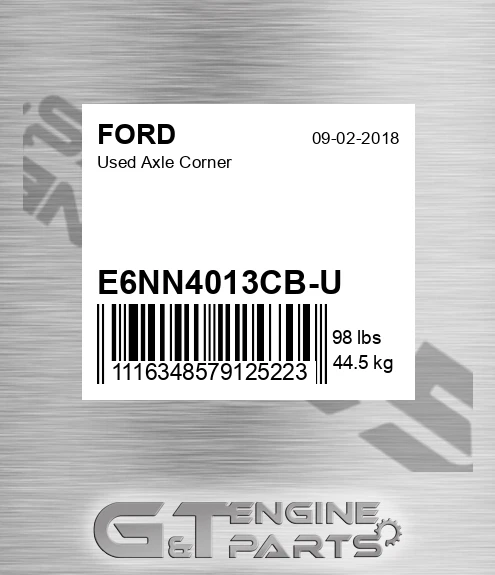 E6NN4013CB-U Used Axle Corner