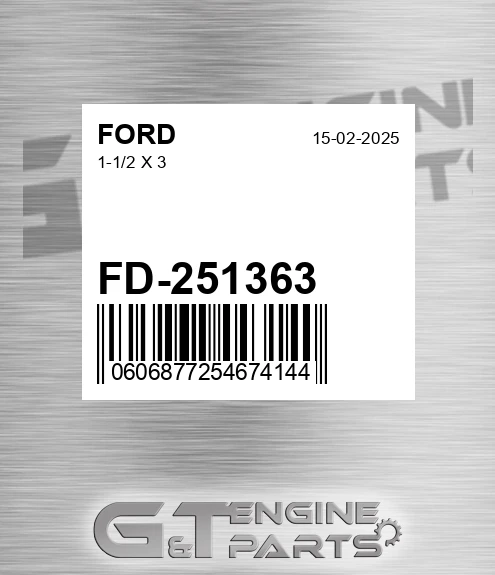 FD-251363 1-1/2 X 3