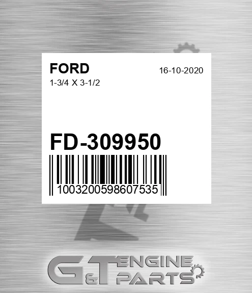 FD-309950 1-3/4 X 3-1/2