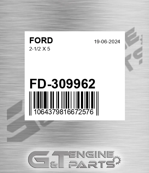 FD-309962 2-1/2 X 5