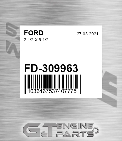 FD-309963 2-1/2 X 5-1/2